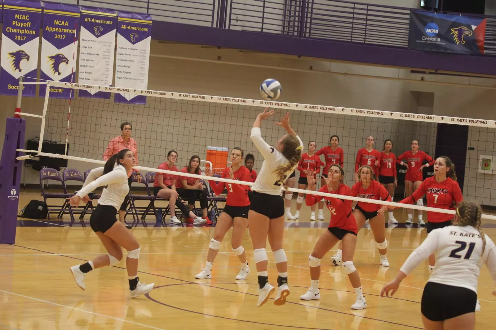 Gilbertson, Hensley and Cutts vs Martin Luther Volleyball