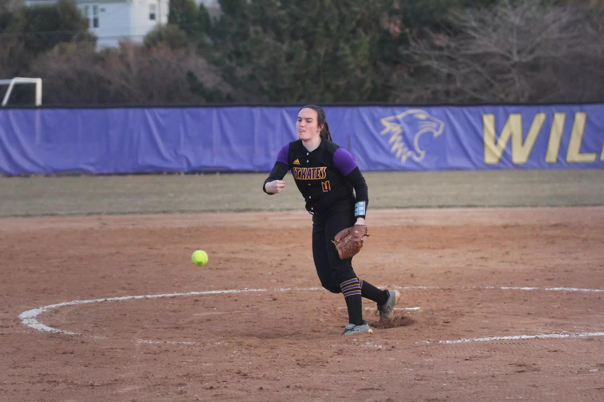 Annabelle Schutte Pitching at st. Kates field