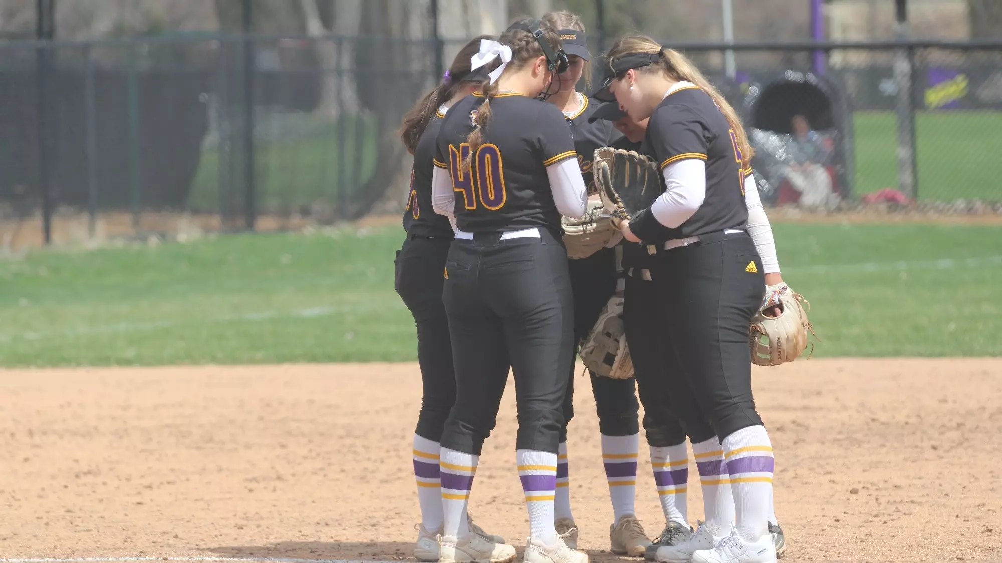Softball huddle