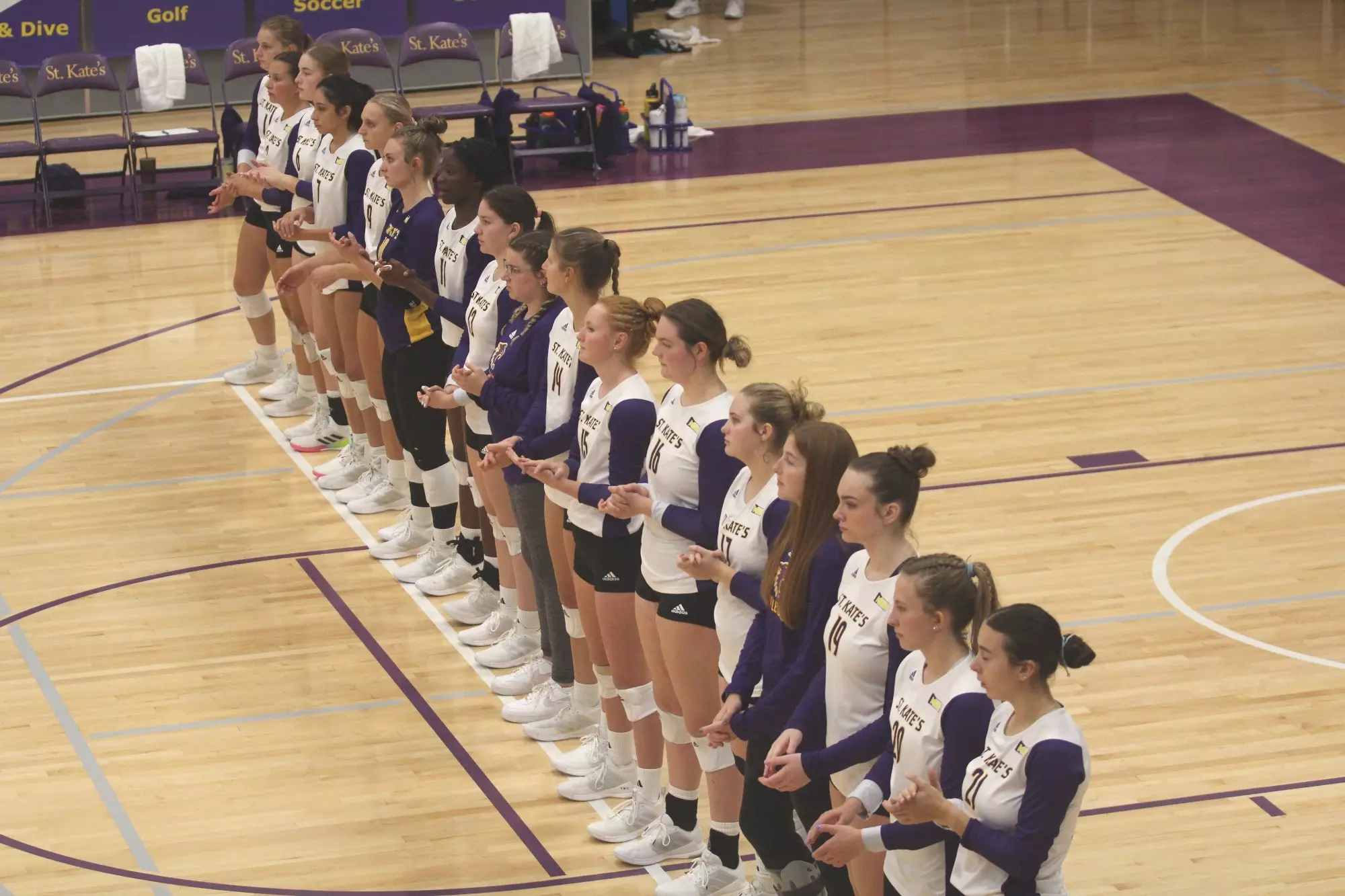 Volleyball team on line