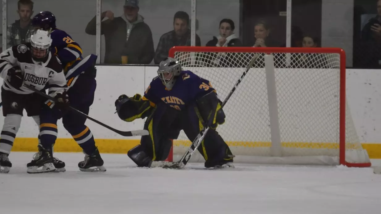 Anna Friendshuh in net at augsburg university