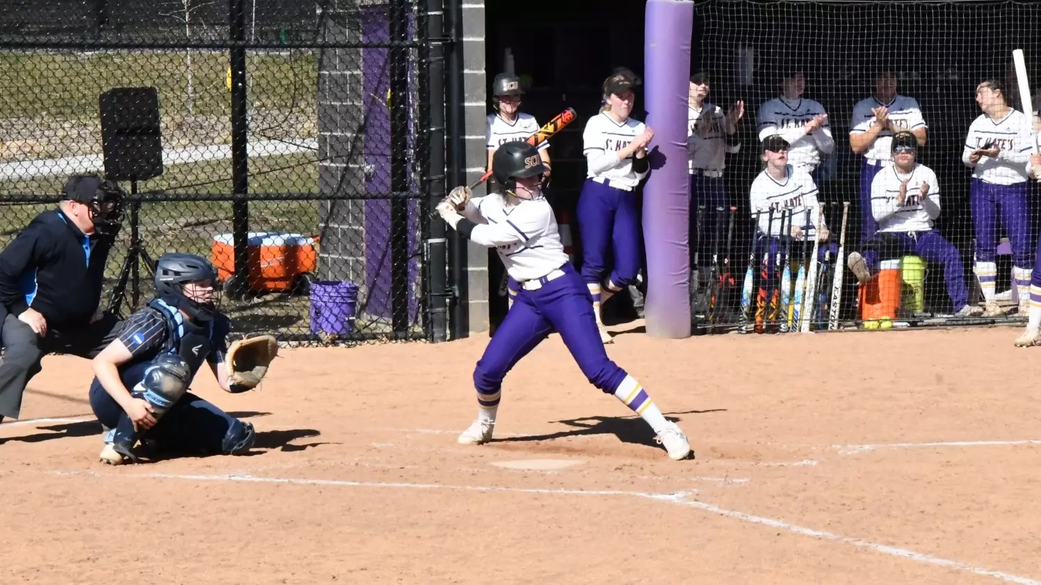 Sam Aronson at home plate 